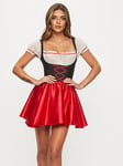 Ann Summers Beer Maid Dress - Black/Multi, Black/Multi, Size S, Women