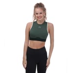 Lacoste Womenss Stretch Sports Bra in Green Cotton - Size X-Small