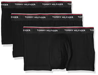 Tommy Hilfiger Men Low-Rise Boxer Short Trunks Cotton Pack of 3, Black (Black), XL