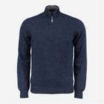 Half Zip Wool-Cashmere - Blue