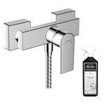 Mitigeur douche mécanique cartouche 2 vitesses HANSGROHE Vernis Shape chromé + nettoyant Briochin