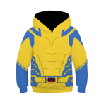 Barn Hoodie Kostym Deluxe Wolverine Kostym, Superhjälte Halloween Kostym 2024 Nya Populära Film Halloween Kostymer Yellow S