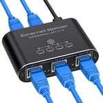 Switch Ethernet 1 à 4 1000Mbps Switch RJ45 Multiprise RJ45 Splitter Switch Network Splitter Switch Ethernet Répartiteur RJ45 Pour Les Routeurs et Les Décodeurs