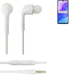 Earphones pour Huawei Honor 30 Lite in ear headset stereo blanc