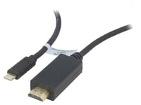 Adaptateur HDMI prise male USB C prise male 3m - Noir