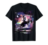 Space Dinosaure Licorne Galaxy Cat T-Shirt