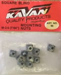 Square Blind Mounting Nuts M-2.6 (7/64´)