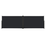 HENGMEI Balkong Infällbar sidomarkis Solsäker väggmonterad markis sidoskydd, 160 x 600 cm, mörkgrå