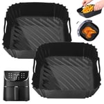 Silicone Air Fryer Liner, 9 Inch Large Air Fryer Liners Square for Cosori 5.5L/6L/6.4L/Ninja Air Fryer Max Pro 6.2L, Air Fryer Accessories for/Ninja Speedi 5.5L/ Instant 5.7L & 10L-12L Air Fryer