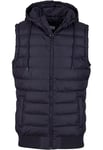 Urban Classics Men's Small Bubble Hooded Vest, blk/blk, S