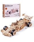 ROKR Puzzle 3D en Bois de Voiture de Course Maquette en Bois a Construire, Modèles d'engrenages Mécaniques Cadeaux DIY pour Adultes Enfants, Racing Car, LK505