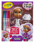 CRAYOLA Colour 'n' Style Friends: Violet | Colour & Style Your Own Doll, Again and Again! (Includes Magic Dry-Erase Pens) | Ideal For Kids Aged 3+