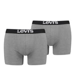 Lot de 2 boxers Levi's en coton stretch gris chiné