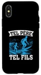 Coque pour iPhone X/XS Tel père tel fils accessoire surfeur planche surf humour