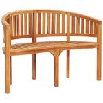 Banc De Jardin Meuble De Patio D'extérieur Terrasse En Forme De Banane 120 Cm Teck Solide Helloshop26 02_0011707