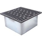 Fonderia Bongiovanni - Kit grille en fonte 30X30 pour cheminée avec tiroir récupérateur de cendres 14H cm