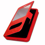 Oukitel U7 Pro Etui Housse Coque Folio Rouge De Qualité By Ph26®