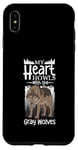 Coque pour iPhone XS Max Hurlement du loup - Loup gris