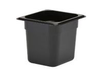 Kantine Cambro 1/6Gn 2,2L 17,6X16,2X15cm Polykarbonat Sort,6 Stk/Eske