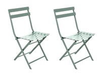 Lot De 2 Chaises De Jardin Métal Pliante Greensboro Olive - Hespéride