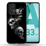 Coque pour Samsung Galaxy A33 5G Tete de Mort Triple