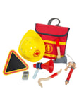 Small Foot - Firefighter Backpack with Wooden Fire Brigade Attributes 8dlg.