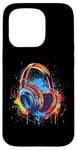 iPhone 15 Pro Headphones Music DJ Music Lover Splash EDM Music Headphones Case