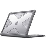 FINTIE Coque Compatible avec MacBook Air 13.6 Pouces M3/M2 (2022-2024, Modèle A3113/A2681) - Etui Rigide Robuste avec Bords Antichoc en TPU, Housse Hybride Protection Entière Renforcé, Gris