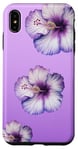 iPhone XS Max Aesthetic Hawaiian flower Purple Hibiscus Flowers Girl Case