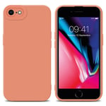 Fodral för Apple iPhone 7 / 7S / 8 / SE 2020 i LIGHT ORANGE FLUID Fodral Skal i flexibelt TPU silikonskydd Gul