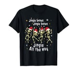 Scary Spooky Christmas T-Shirt Santa Skeletons Jingle Bones T-Shirt