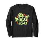 Ghostbusters Slimy Stay Puft Distressed Big Chest Logo Long Sleeve T-Shirt