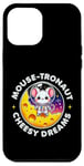 Coque pour iPhone 12 Pro Max Souris Astronaute Cheesy Dreams Cute Kawaii Moon Space Graphic