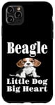 Coque pour iPhone 11 Pro Max Drôle Beagle Little Dog Big Heart Dog Lover Mom Dad Grandma