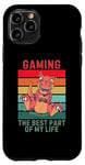 Coque pour iPhone 11 Pro Dinosaure vintage The Best Part Of My Life Gaming Lover