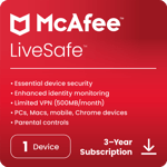 McAfee LiveSafe – 1 enhet – 3 år