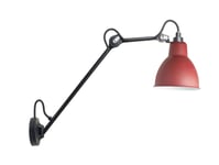 122 Vegglampe Svart/Rød - Lampe Gras