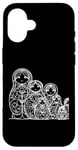 Coque pour iPhone 16 Poupées russes à dessin artistique en une ligne