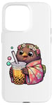 iPhone 15 Pro Max Kiwi Bird Drinking Bubble Tea Japanese Kimono Case