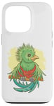 Coque pour iPhone 13 Pro Dessin animé mignon oiseau Quetzal