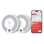 X-Sense Wi-Fi Smoke and Carbon Monoxide Alarm with Replaceable Battery, Smart Combination Detector Compatible with X-Sense Home Security App, SC06-WX, 2-Pack