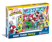 Clementoni Marvel Spiderman Sol géant – Jeu éducatif électronique avec Stylo interactif – Puzzle pour Enfants de 3 Ans – Fabriqué en Italie, 16735, Multicolore, Grand