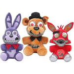 Foxy The Pirate + Nightmare Bonnie + Freddy Fazbear + Chica Set Five Nights At Freddy's Plyschset Fnaf Plyschdjur Fnaf Leksaker Sister Location För Barn 9