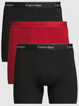 Calvin Klein 3 Pack Modern Cotton Holiday Fashion Boxer Briefs - Black, Black, Size L, Men