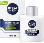 NIVEA MEN Sensitive Post Shave Balm (100ml), 0% Alcohol 100 ml (Pack of 1) 