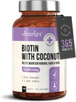 Biotin Hair Growth Supplement 12000mcg – 365 Tablets (1 Year Supply)... 