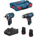 BOSCH Kit 12V B12GSBGDR2bat3a-40 (GSB 12V-15 + GDR 12V-105 + 2 x 3,0 Ah + GAL12V-40 + L-Boxx 102)