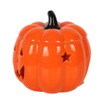 Jack O Lantern Pumpkin Face Halloween Oil Wax Melt Burner Tealight Ornament Gift