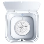 Tlily - Ultrasonic Turbo 10L Rouleau ÉLectrique Automatique Mini Machine à Laver Outil de Lavage Portable à Nettoyage Rapide (Macaron Blanc)