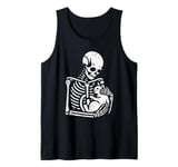 Vintage Skeleton Holding A Cat Tank Top